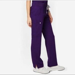 Figs Women's Purple Kade Cargo Scrub Pants